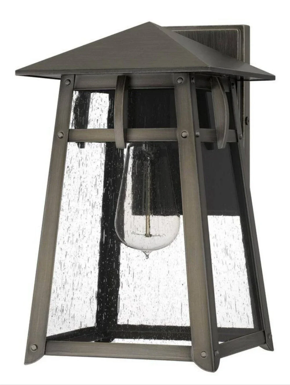 Quoizel Merle Outdoor Wall Lantern Burnished Bronze Industrial Rustic Farmhouse